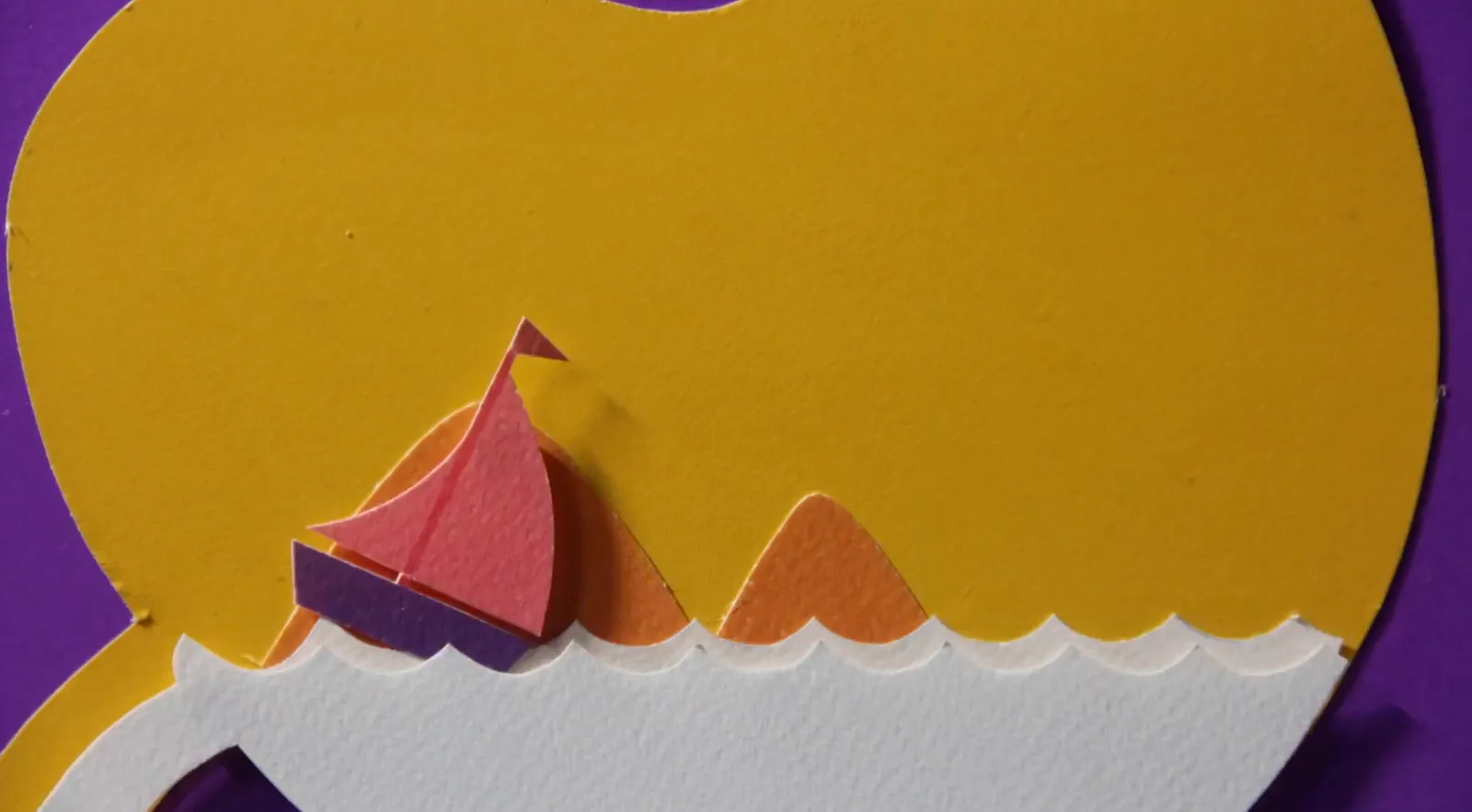 ผลงานผู้เรียน Paper Cut Stop Motion เรือใบกลางทะเลกระดาษ