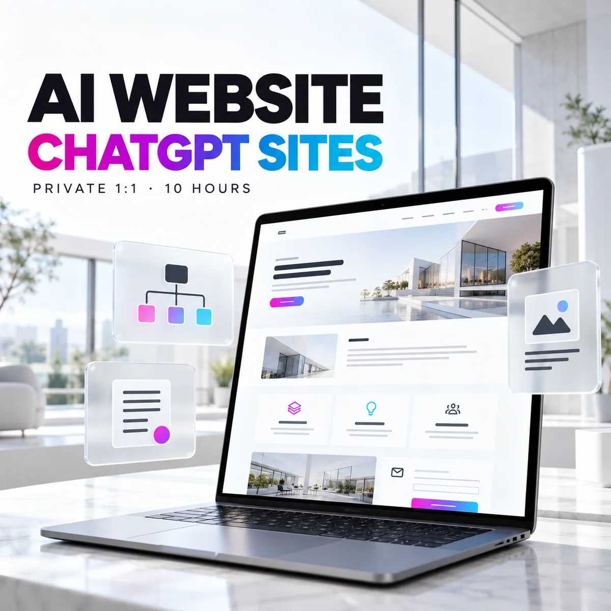 AI Website ด้วย ChatGPT Sites — Private 1:1 สร้างเว็บไซต์ให้ข้อมูลธุรกิจ 10 ชั่วโมง