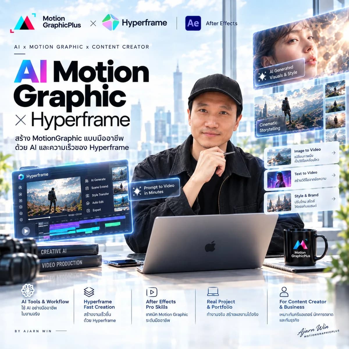 HyperFrames Studio — สร้าง Motion Graphics ด้วย AI จาก Script เป็นวิดีโอจริง
